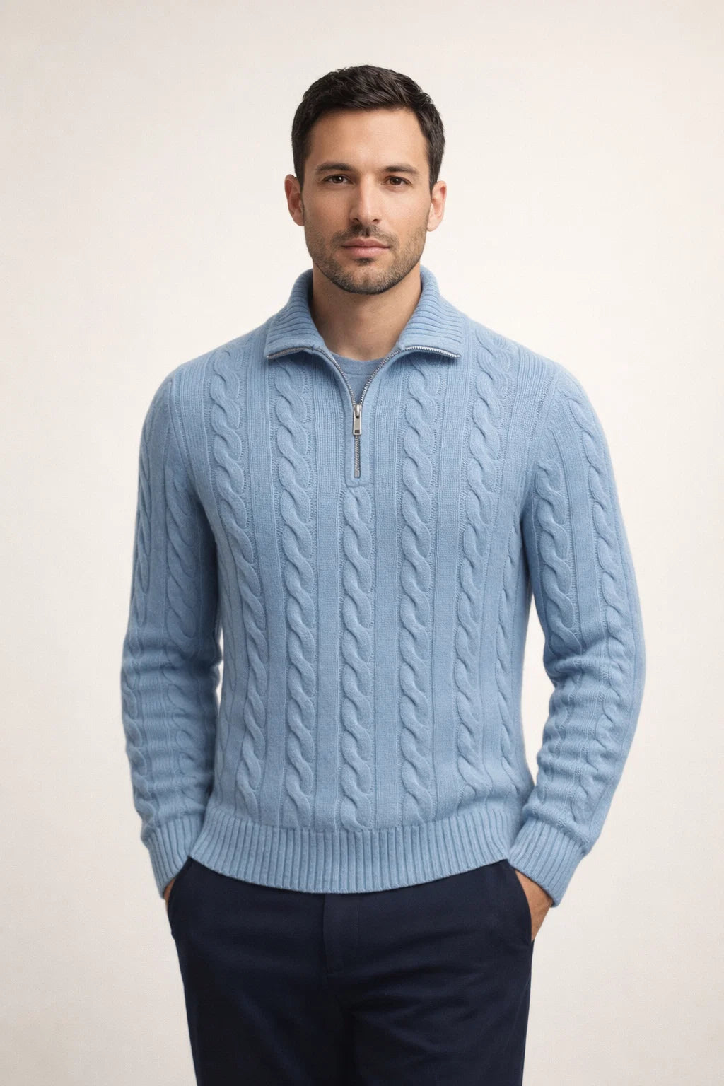Tilano Cable Knit Light Blue