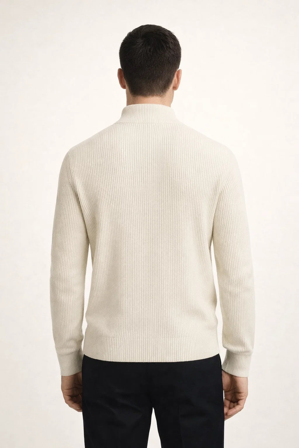 Arelon Cashmere Zip Knit Cream