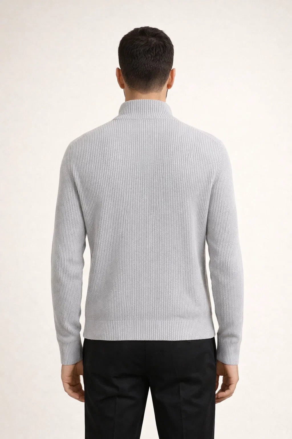 Arelon Cashmere Zip Knit Grey