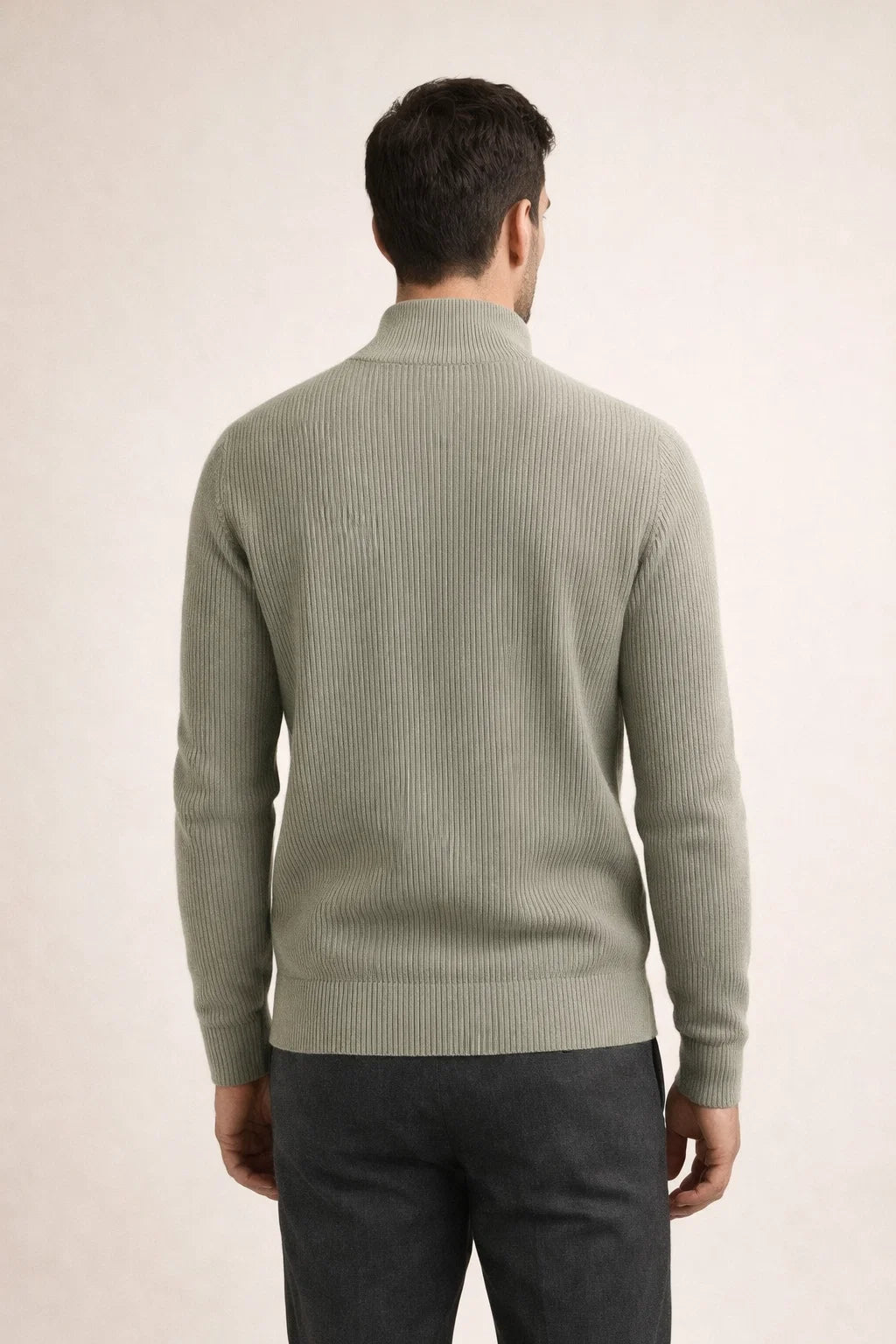 Arelon Cashmere Zip Knit Green