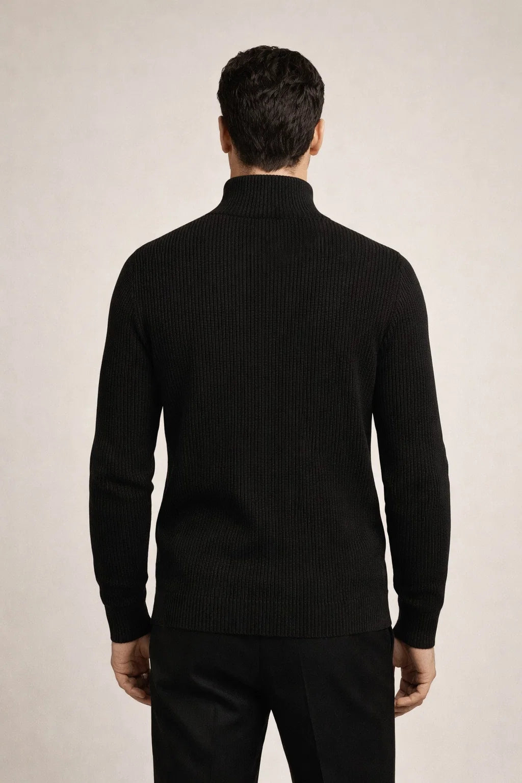 Arelon Cashmere Zip Knit Black