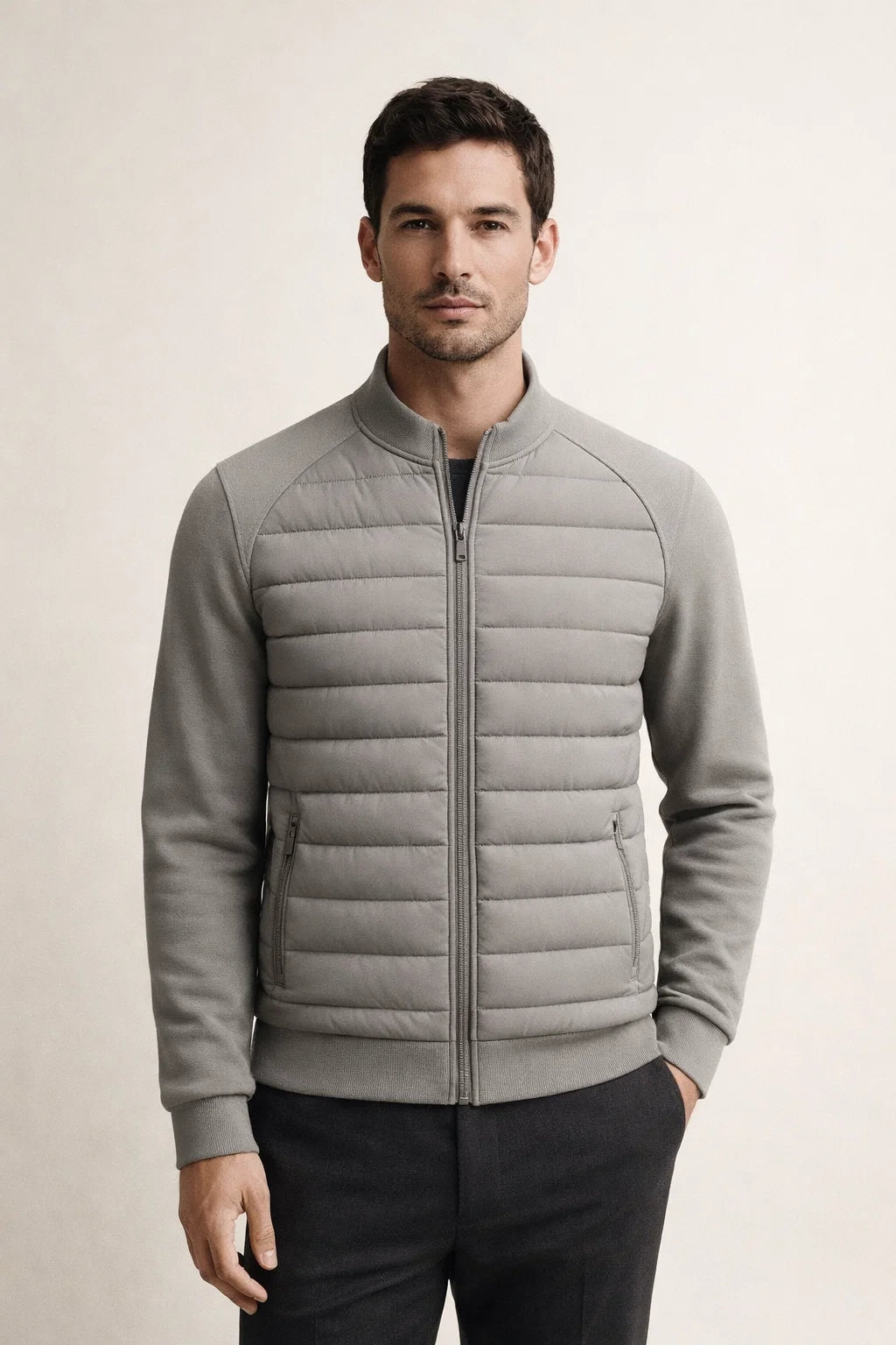 Belaro Padded Wool Jacket Grey