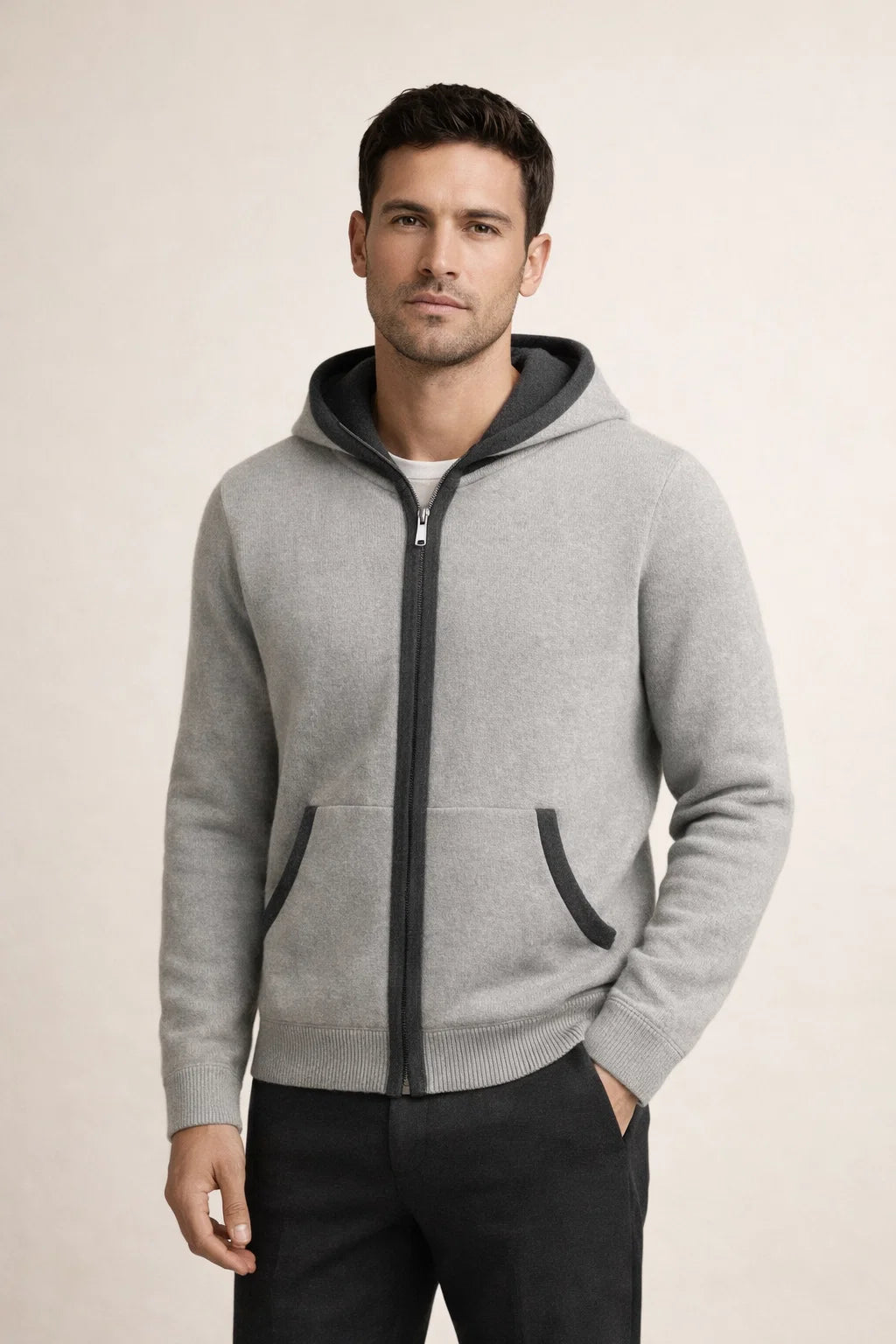 Ravalo Hooded Cardigan Grey