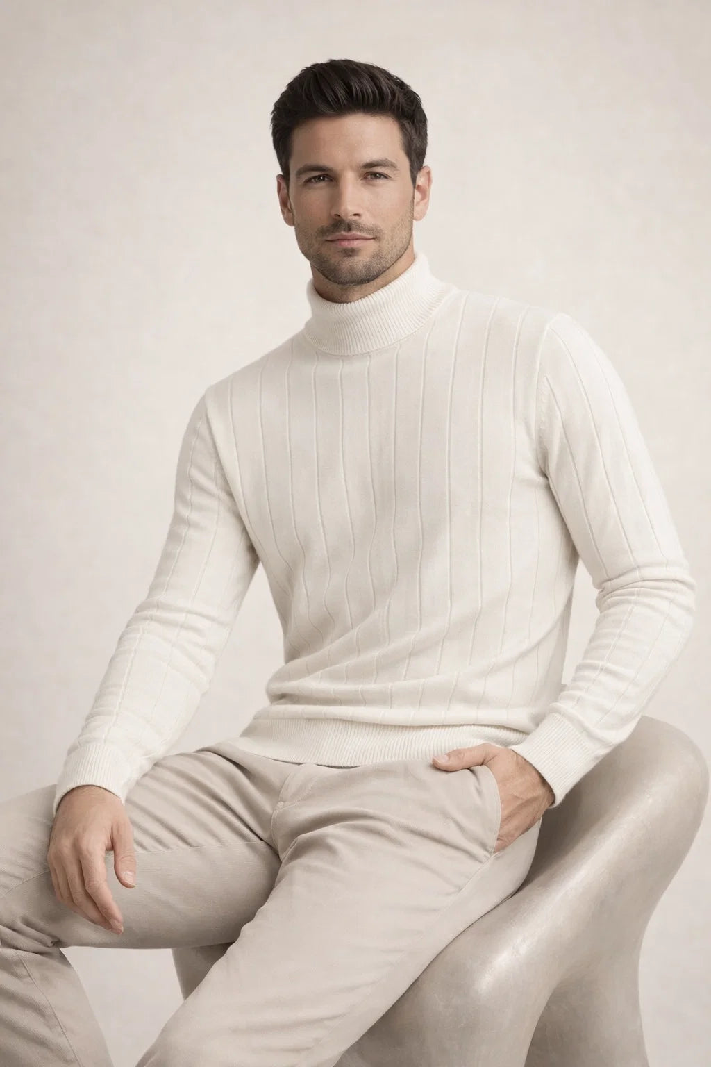 Corani Turtleneck White
