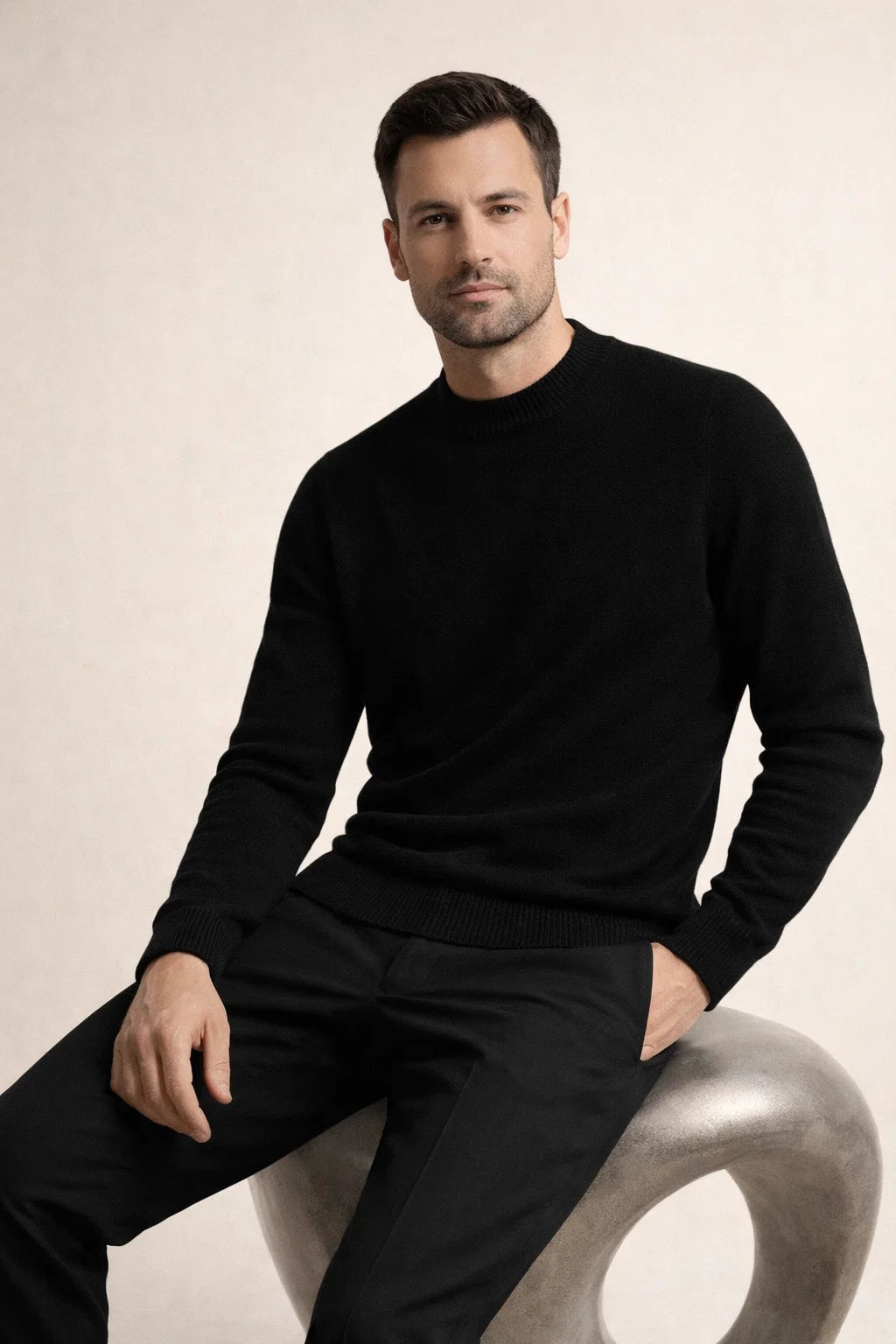 Averin Cashmere Knit Black
