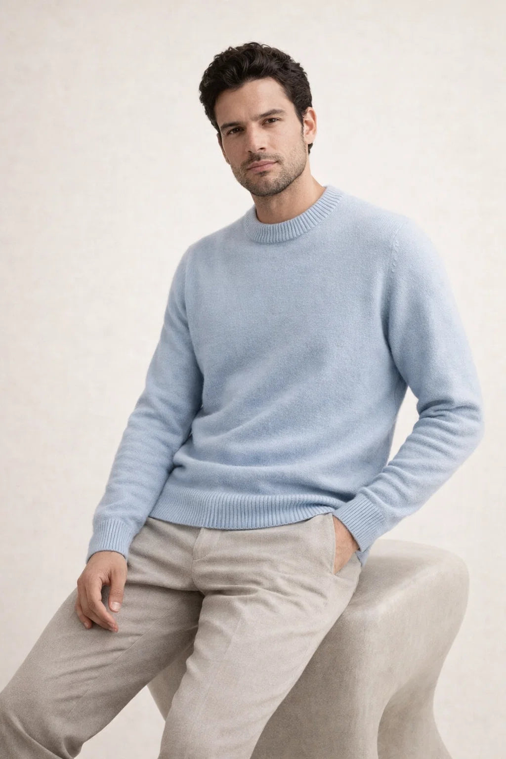 Averin Cashmere Knit Light Blue