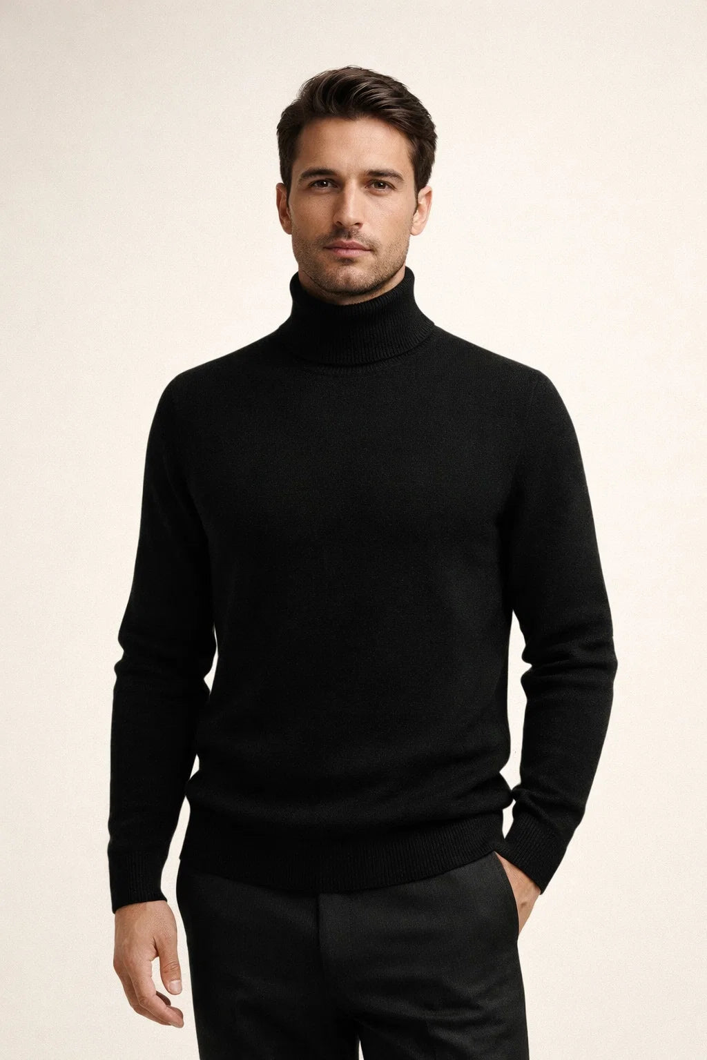 Paravi Cashmere Turtleneck Black