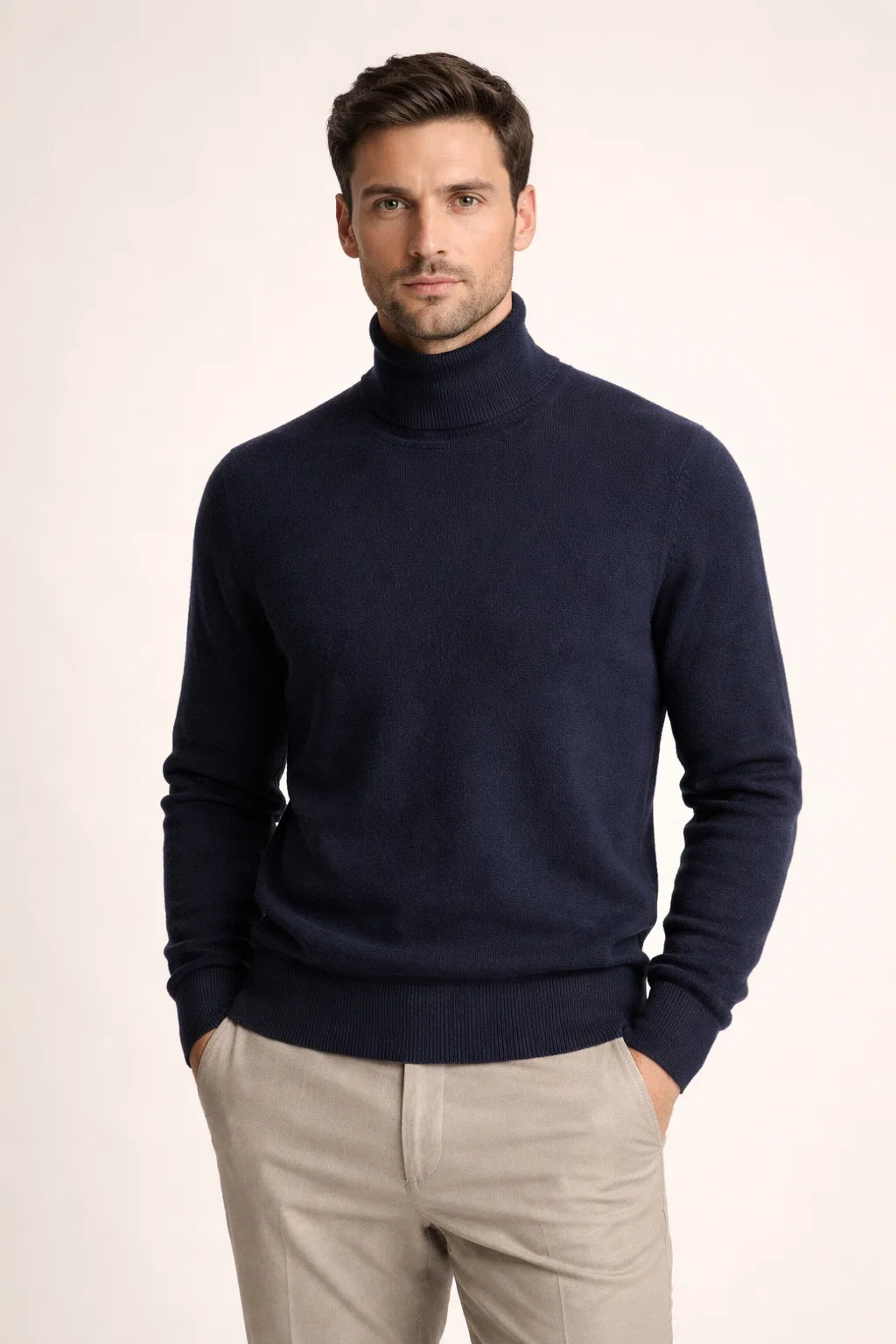 Paravi Cashmere Turtleneck Navy