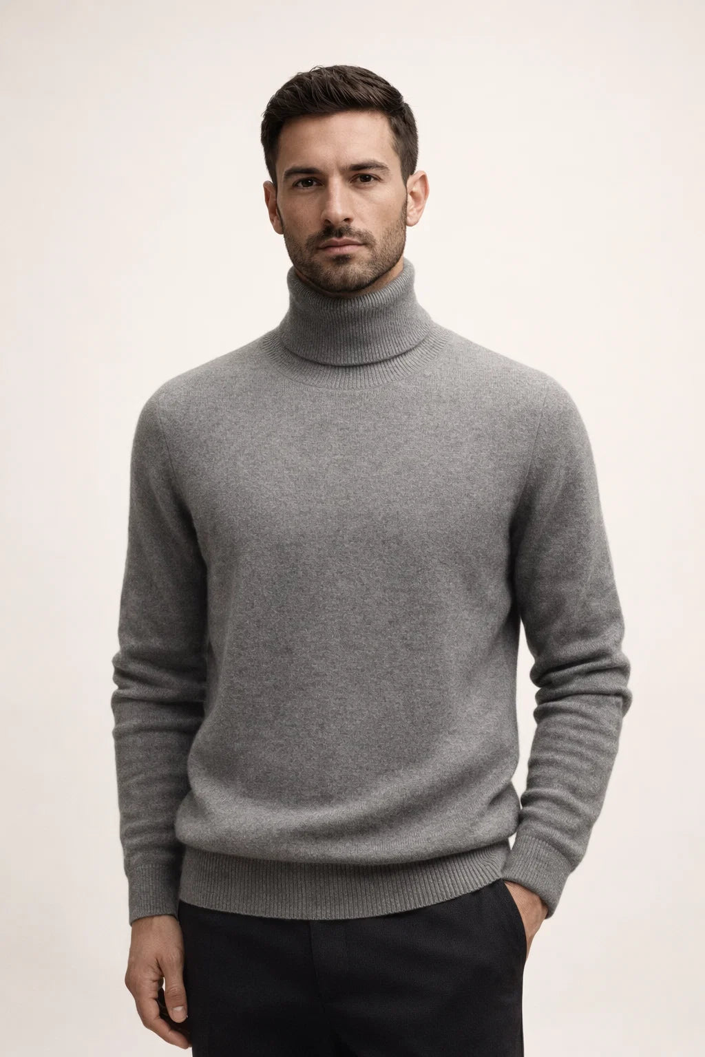 Paravi Cashmere Turtleneck Grey