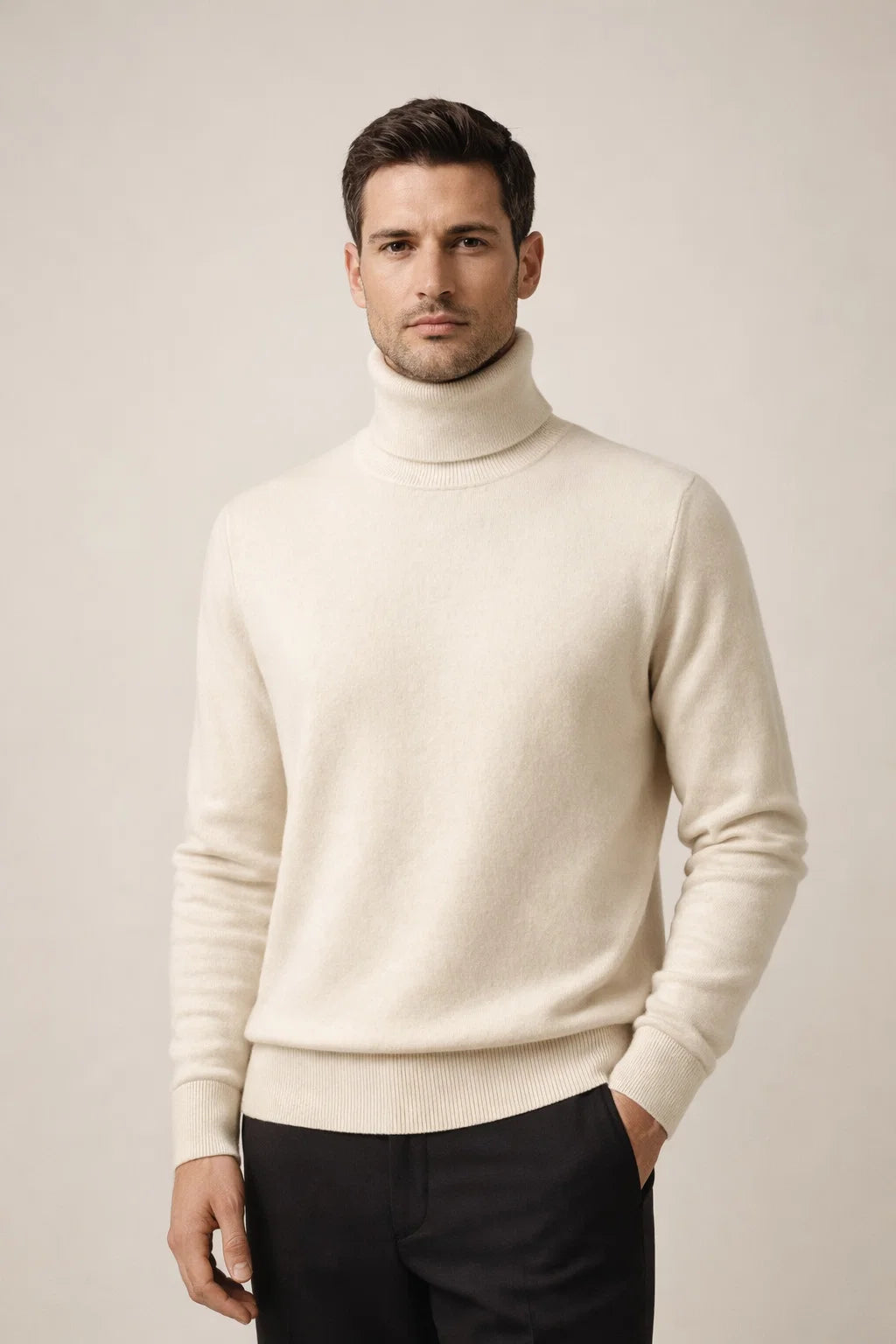 Paravi Cashmere Turtleneck Ivory