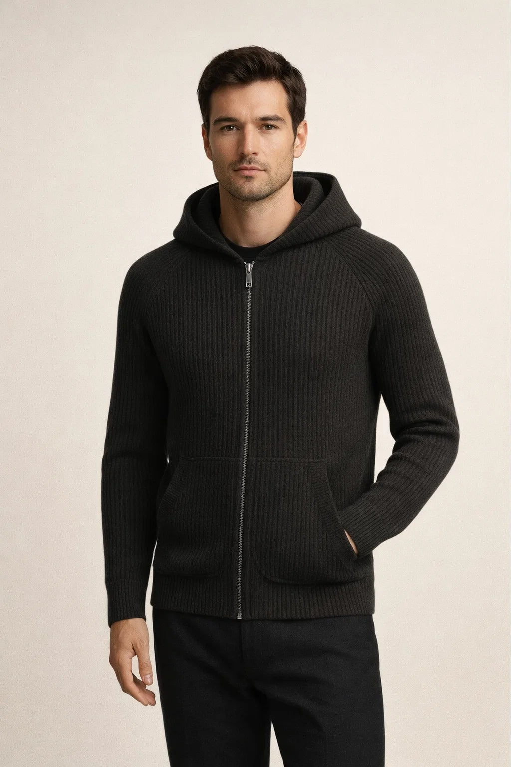 Velani Hooded Knit Black