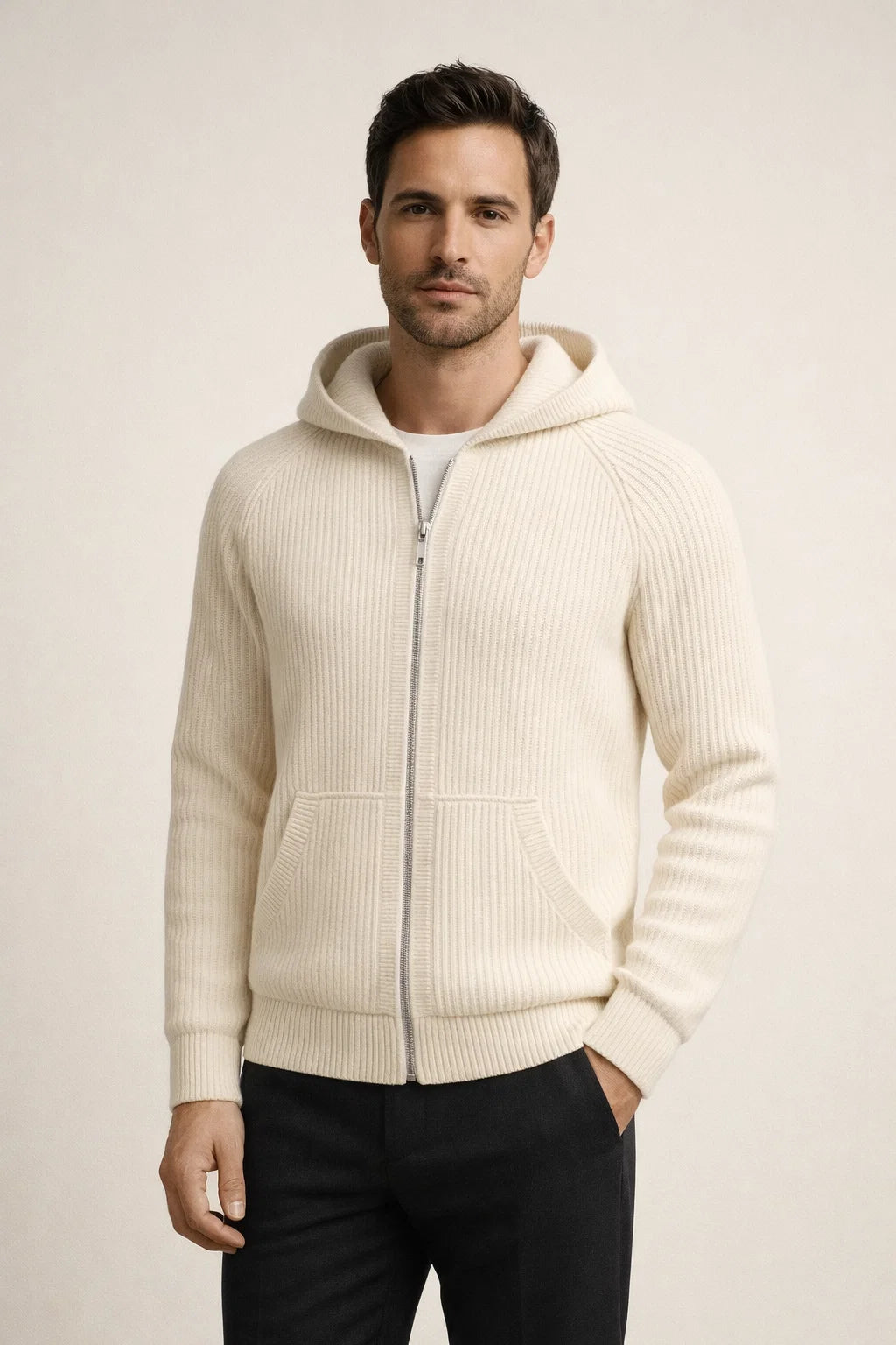 Velani Hooded Knit Ivory