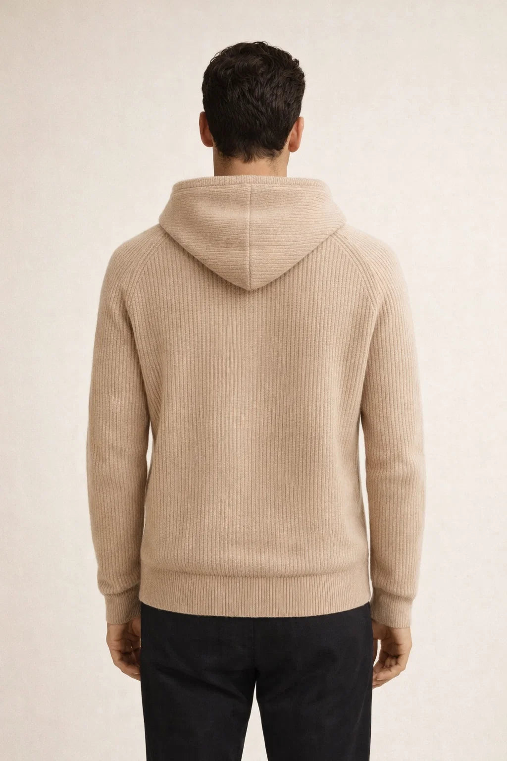 Velani Hooded Knit Light Brown