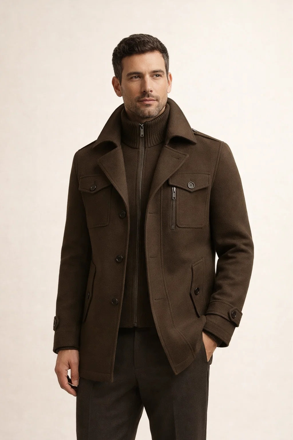 Celano Field Coat Brown