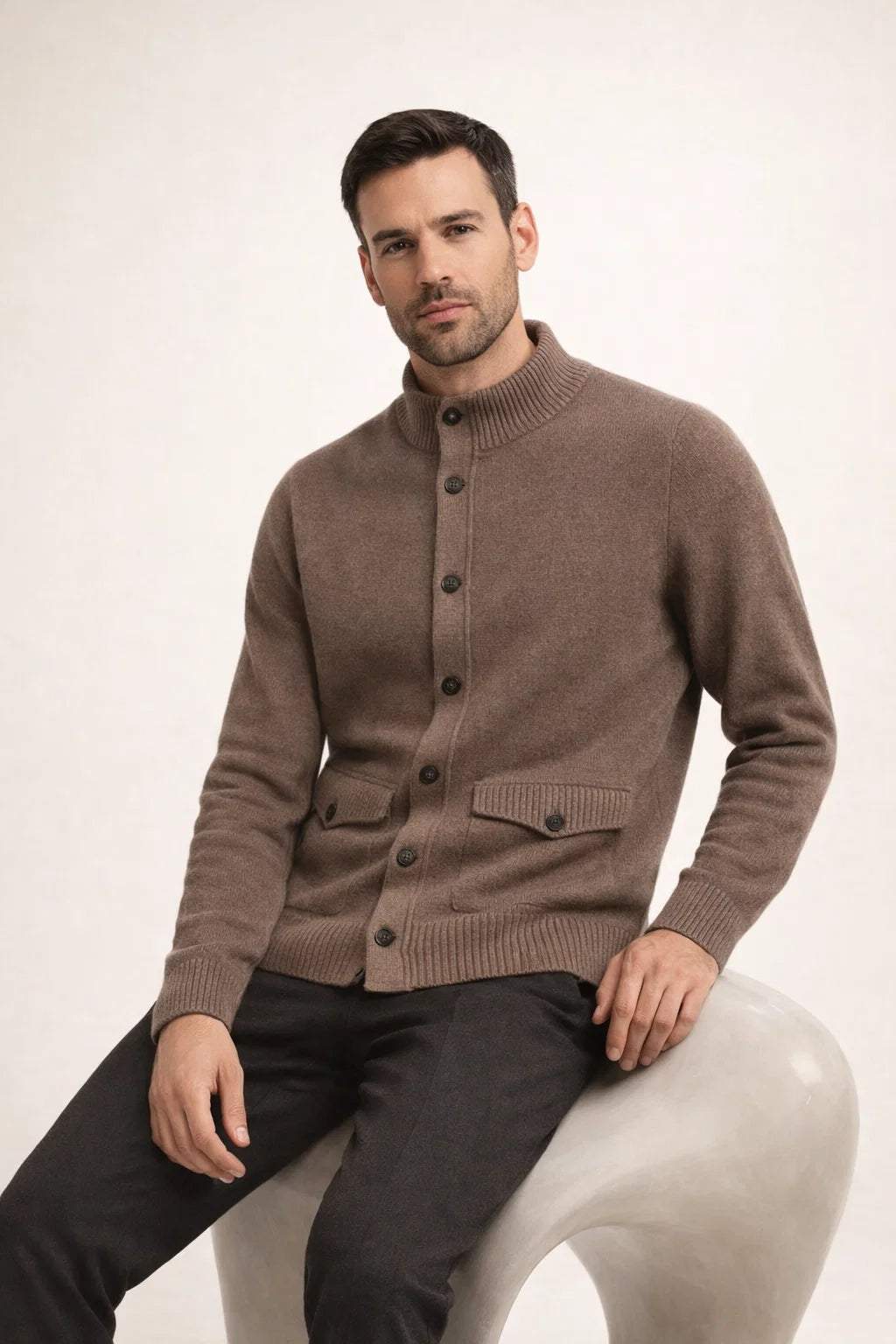 Javino Cashmere Cardigan Mocha
