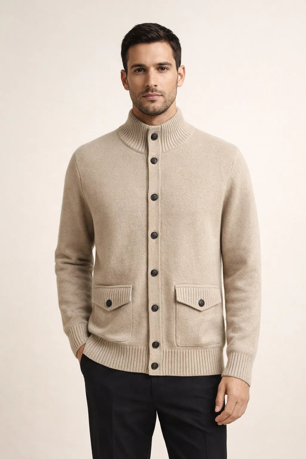 Javino Cashmere Cardigan Sand