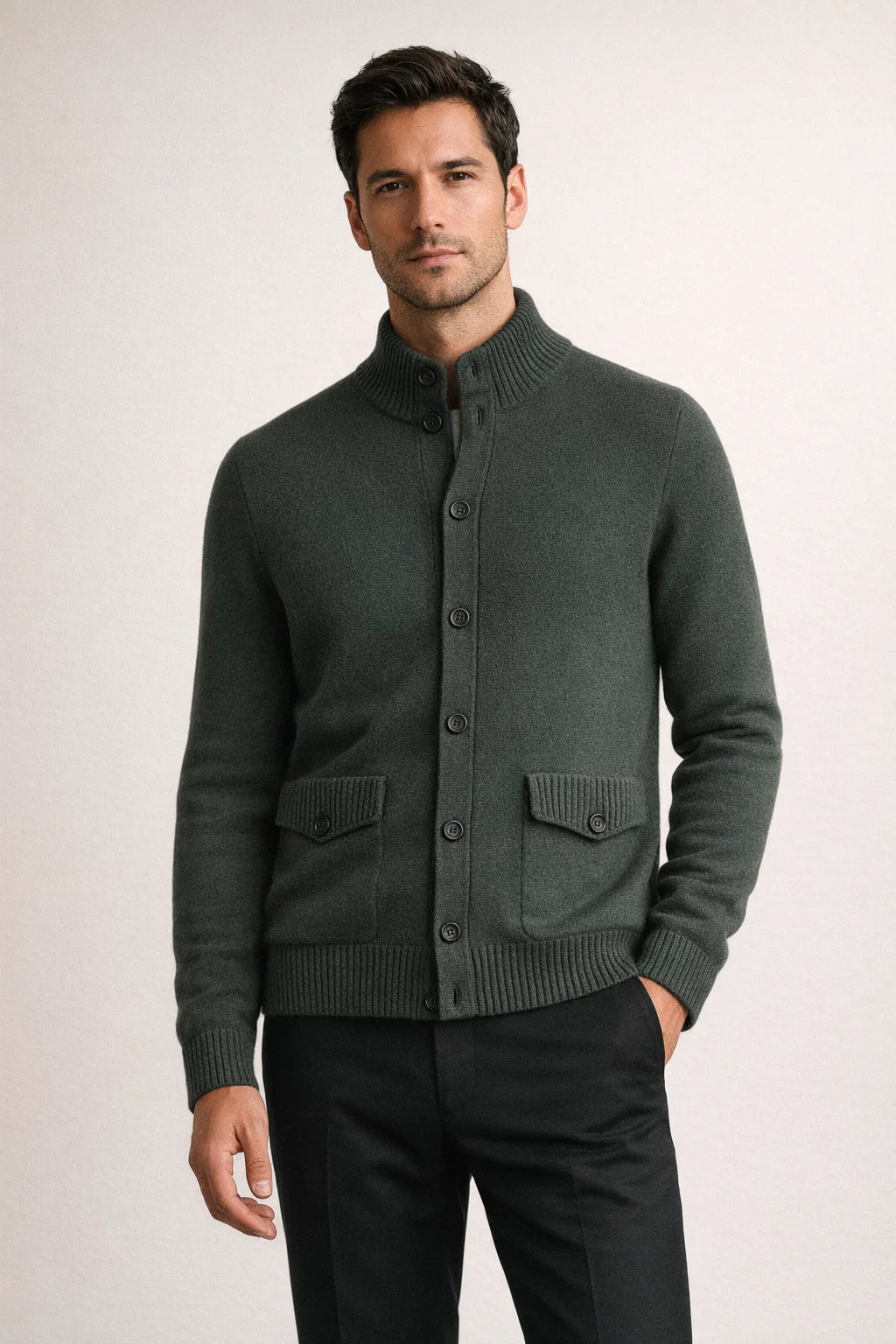 Javino Cashmere Cardigan Forest