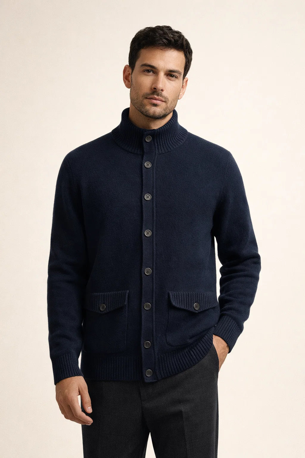 Javino Cashmere Cardigan Navy