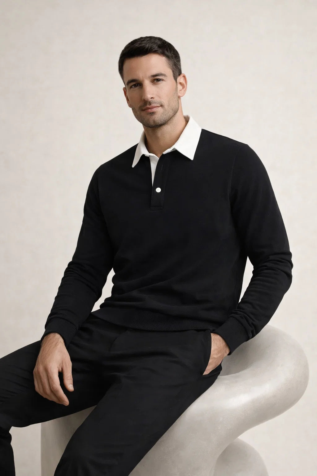 Meravo Polo Knit Black