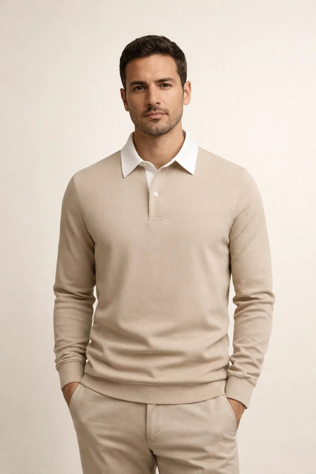 Meravo Polo Knit Beige