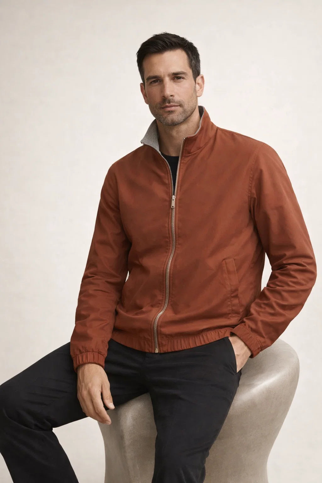 Reverso Bomber Jacket Terracotta