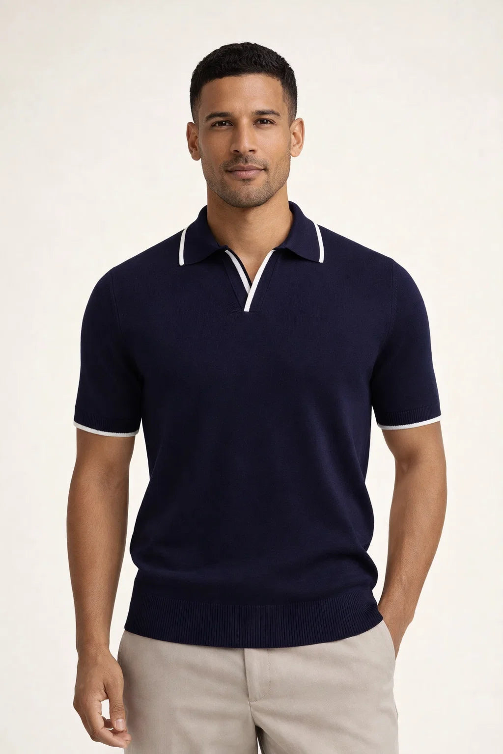 Parivo Knitted Polo Navy