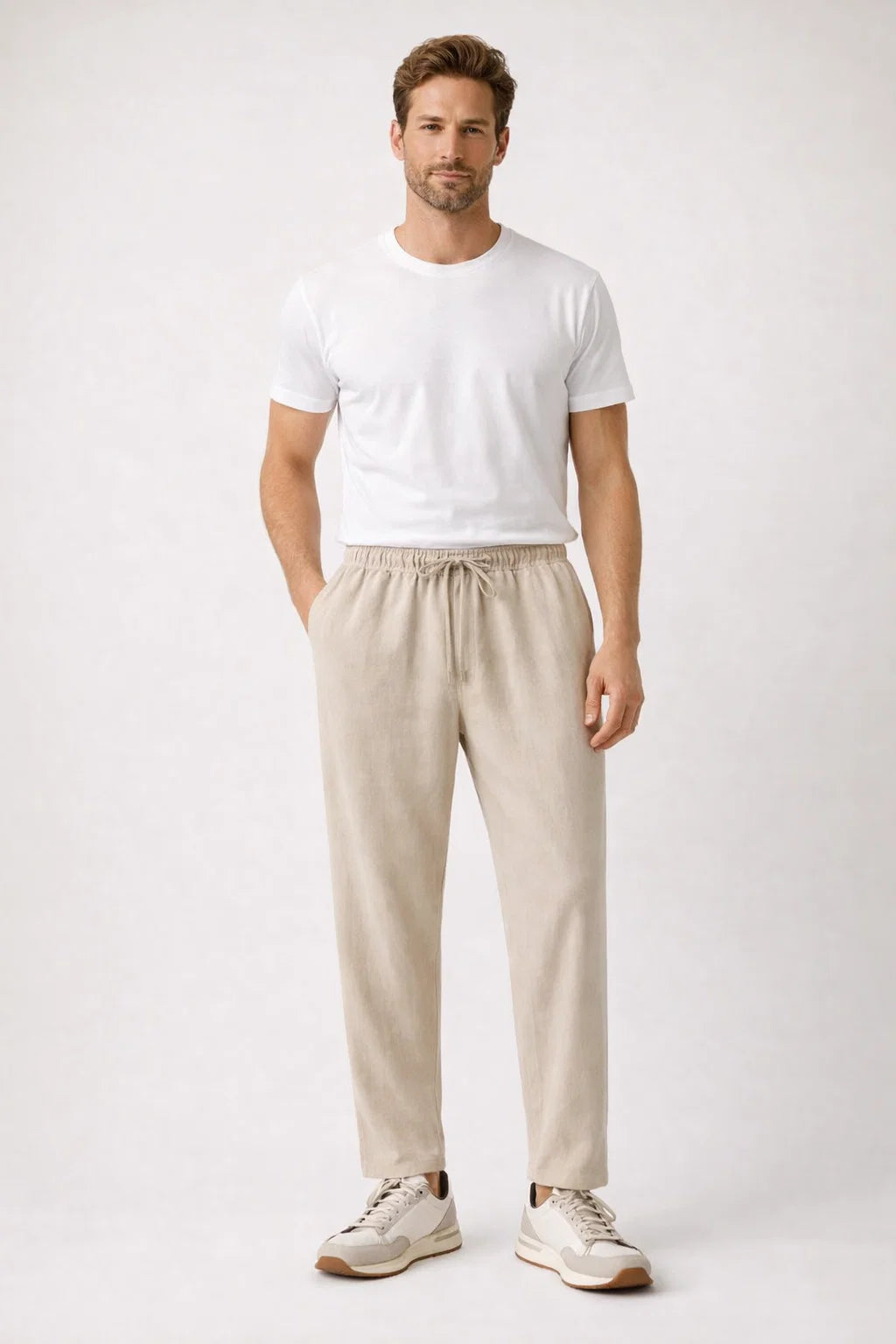 Avaron Linen Pantalon Beige